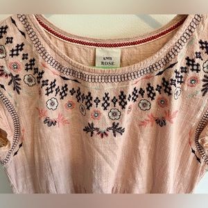 Knox Rose Dusty Pink Tiered Babydoll Dress